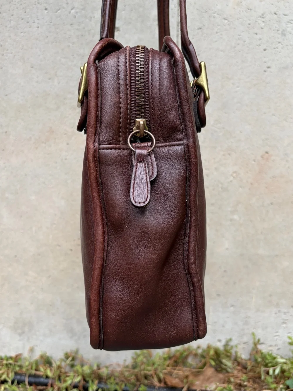COACH Legacy Compartment Tote #9163 Mahogany Leather Vintage Y2K Shoulder Bag